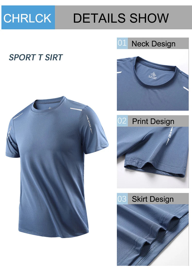 Camisa Masculina CHRLCK – Running, Secagem Rápida e Respirável