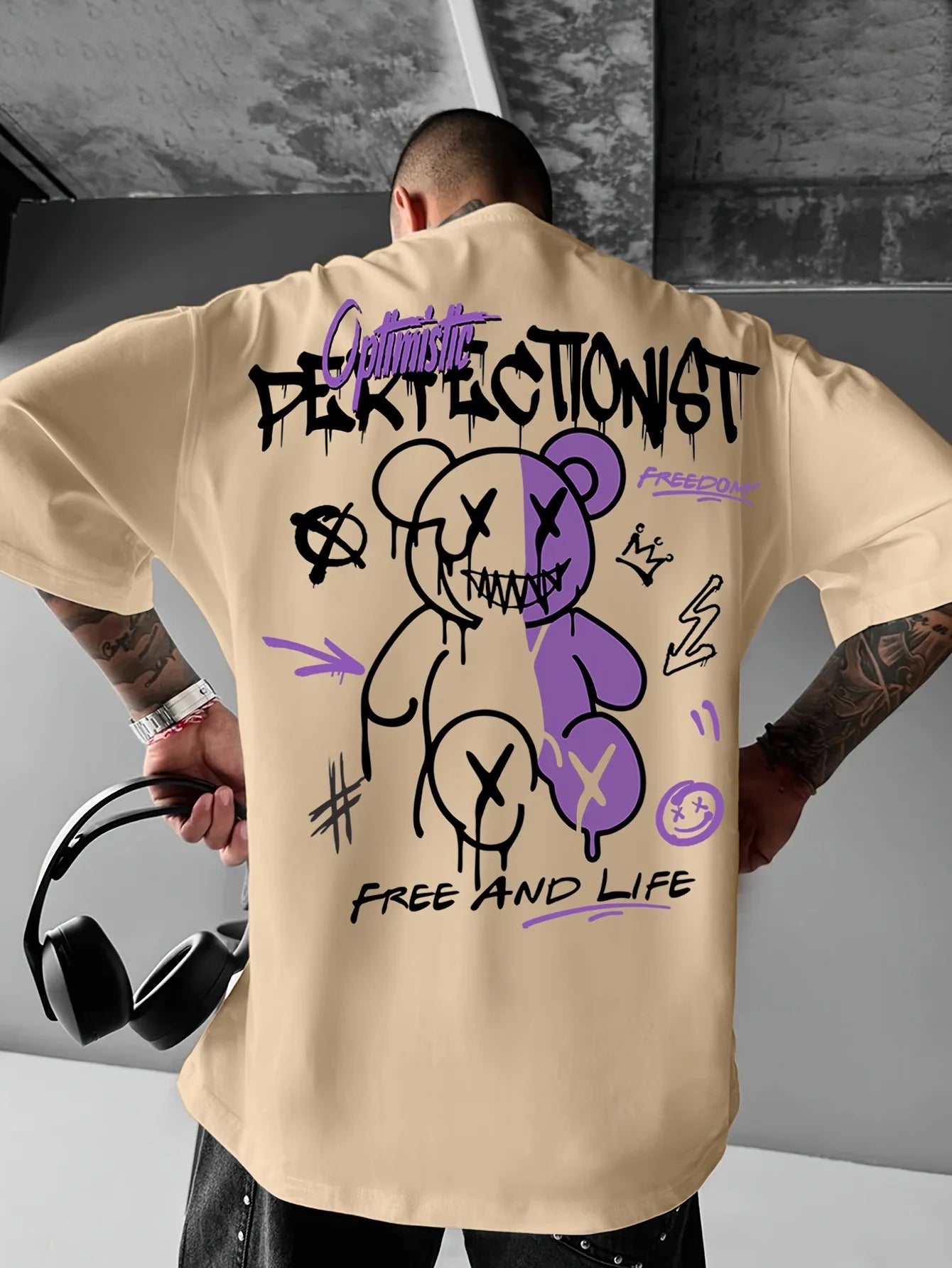 Camiseta Masculina Estampada de Manga Longa – Estilo Casual para Primavera e Verão