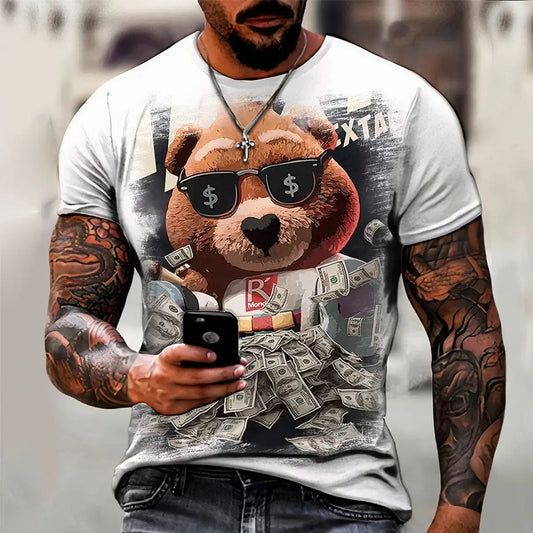 Camiseta Masculina Estampa Money Bear