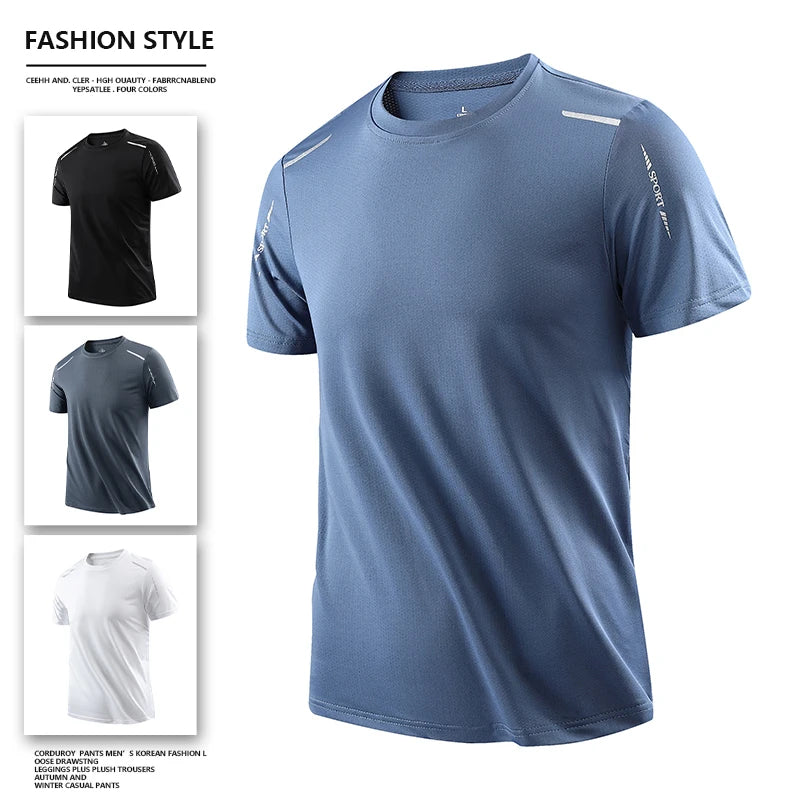 Camiseta Masculina CHRLCK para Corrida – Secagem Rápida, Respirável, Macia e Elástica, Ideal para Caminhada, Pesca e Esportes ao Ar Livre no Verão