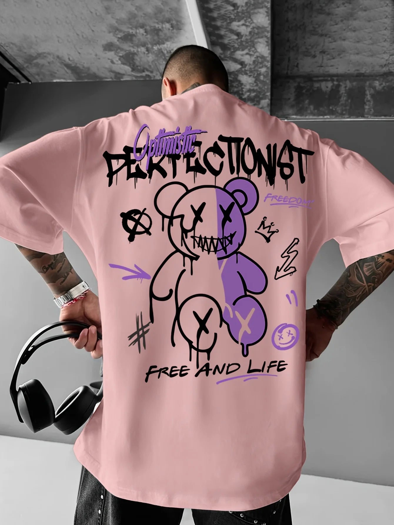 Camiseta Masculina Estampada de Manga Longa – Estilo Casual para Primavera e Verão