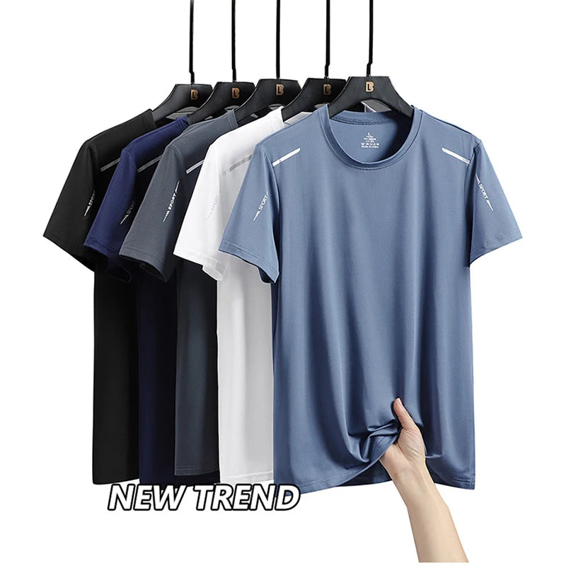 Camiseta Masculina CHRLCK para Corrida – Secagem Rápida, Respirável, Macia e Elástica, Ideal para Caminhada, Pesca e Esportes ao Ar Livre no Verão
