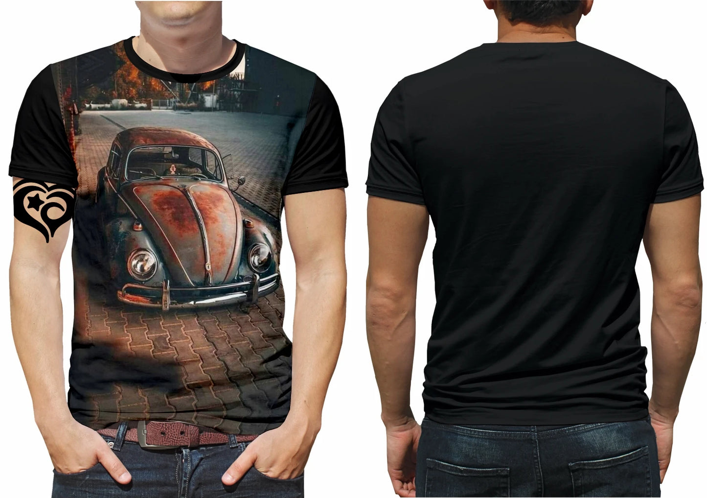 Vintage Men's Beast T-shirt Classic Old Car Blouse