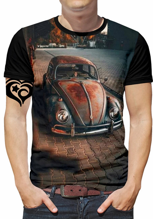 Vintage Men's Beast T-shirt Classic Old Car Blouse