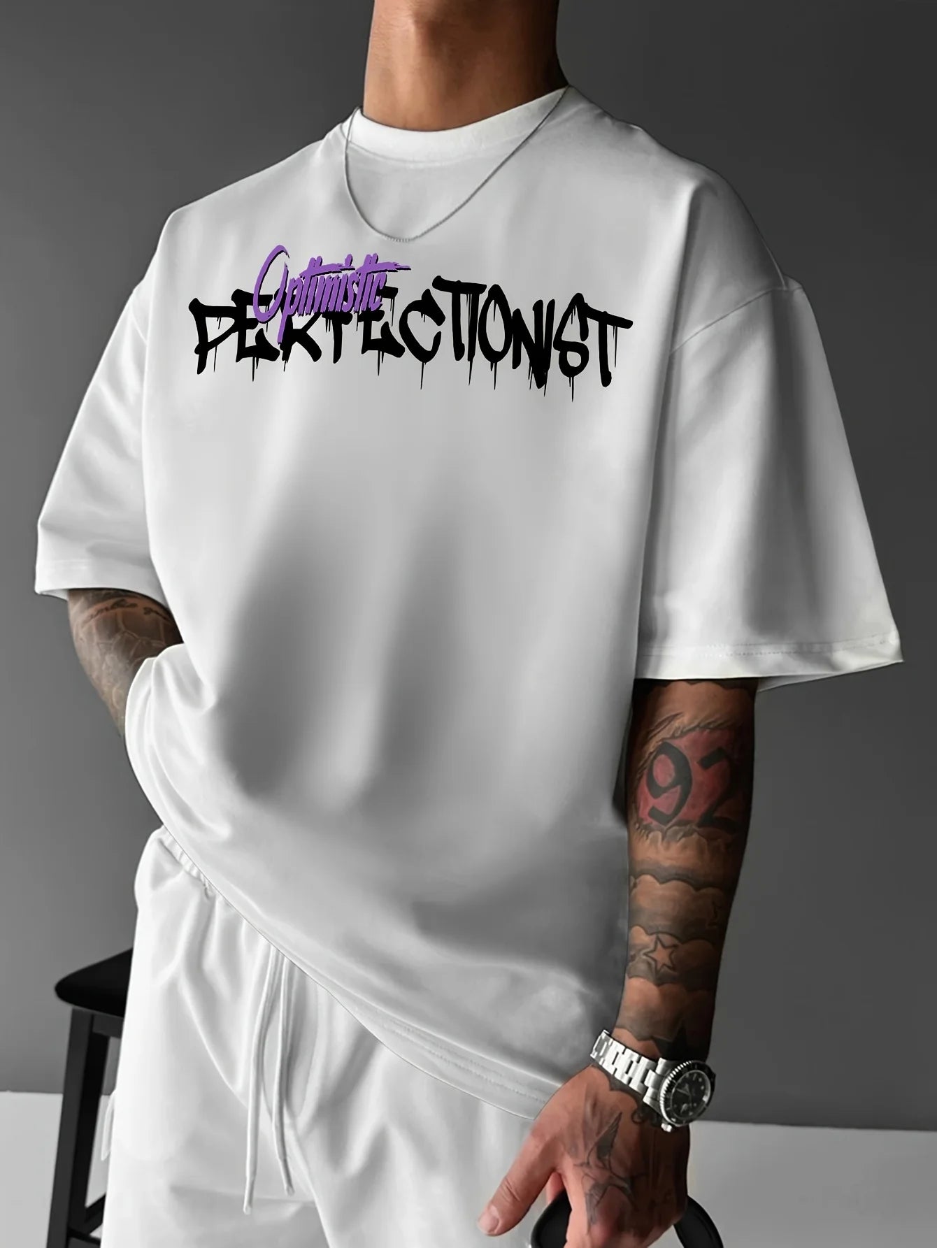 Camiseta Casual Esportiva Solta com Estampa 3D – Moda Verão 2025